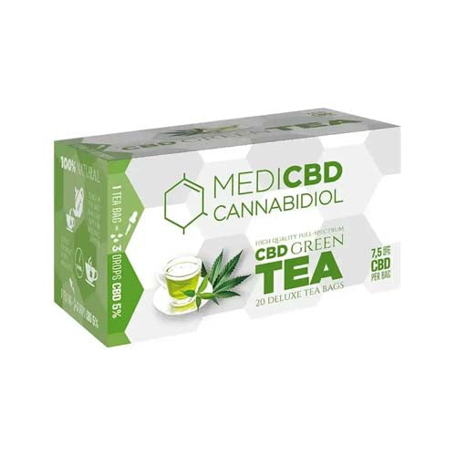 Thé vert en sachet - MEDI CBD - 7,5mg CBD
