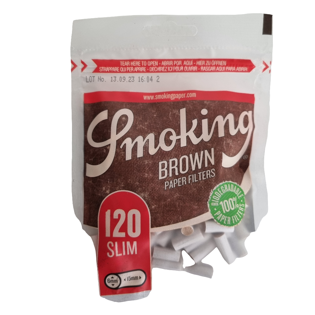 FILTRES à cigarette SMOKING SLIM BROWN X120
