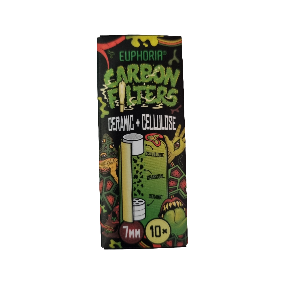 FILTRES EUPHORIA CHARBON ACTIF CERAMIQUE ET CELLULOSE 7MM EN BOITE