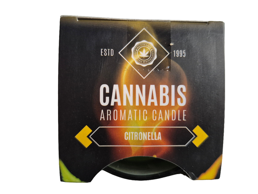 Bougie cannabis - parfum citronnelle