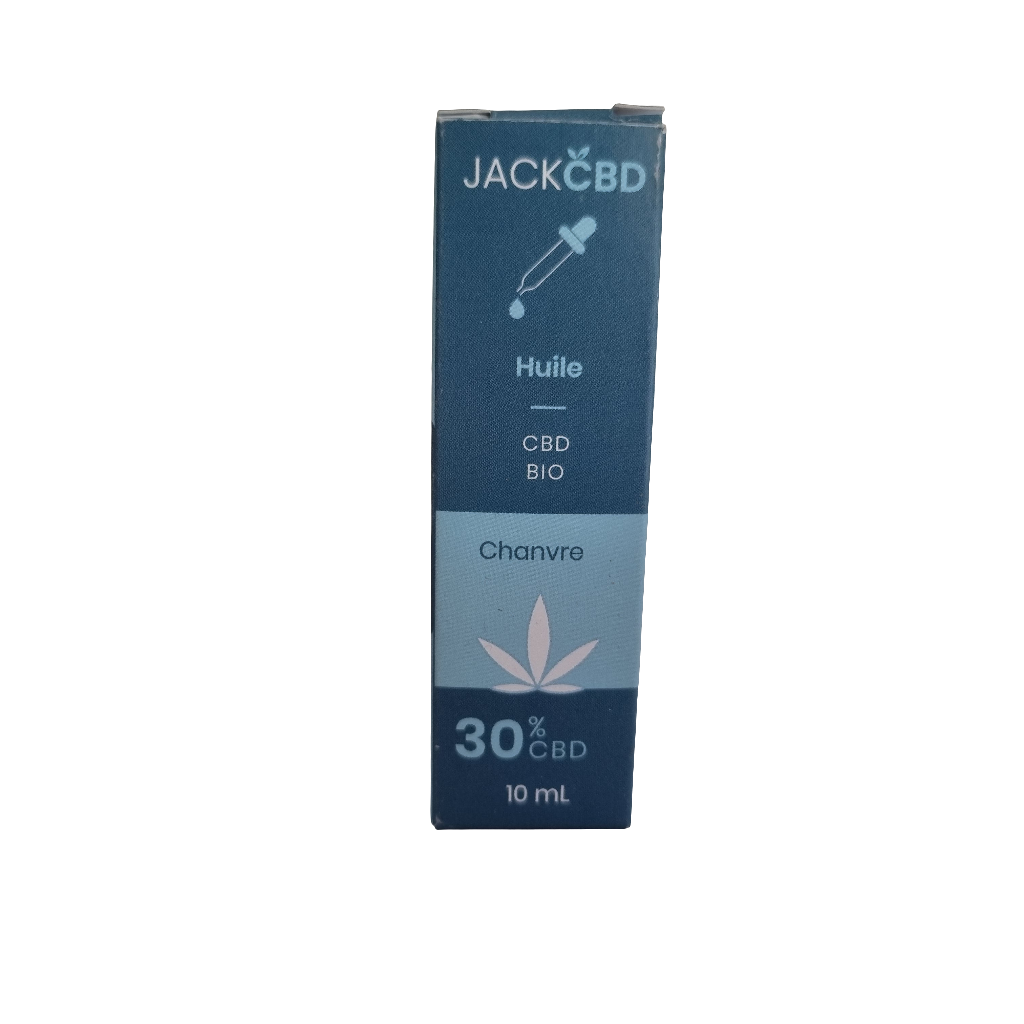 Huile CBD 30% - Bio - fabriqué en France - 10ml - Jack CBD - anti stress - contre l'anxiété - douleurs articulaires et musculaires - full spectrum -