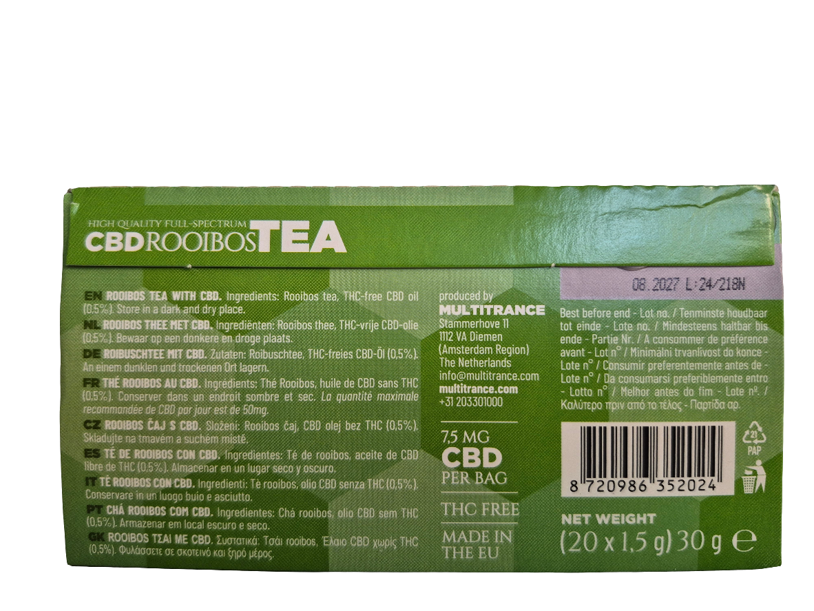 THÉ AU CBD - ROOIBOS - 7,5MG PAR SACHET - MediCBD
