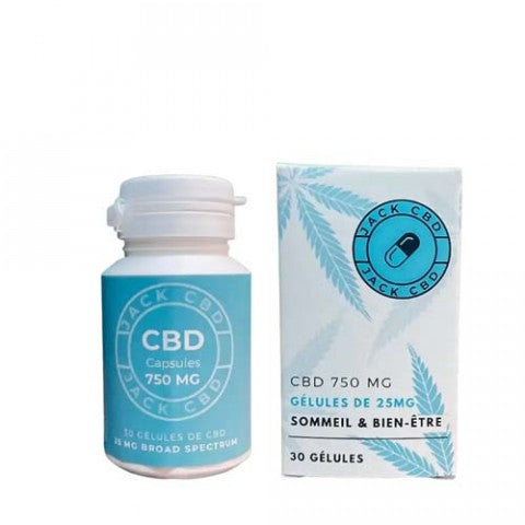 Gélule sommeil et bien être - Jack CBD - 750mg - 30 gélules- 