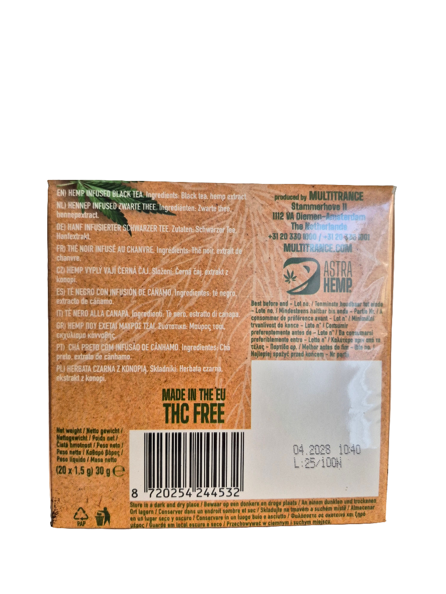 Thé noir en sachet 25mg CBD
