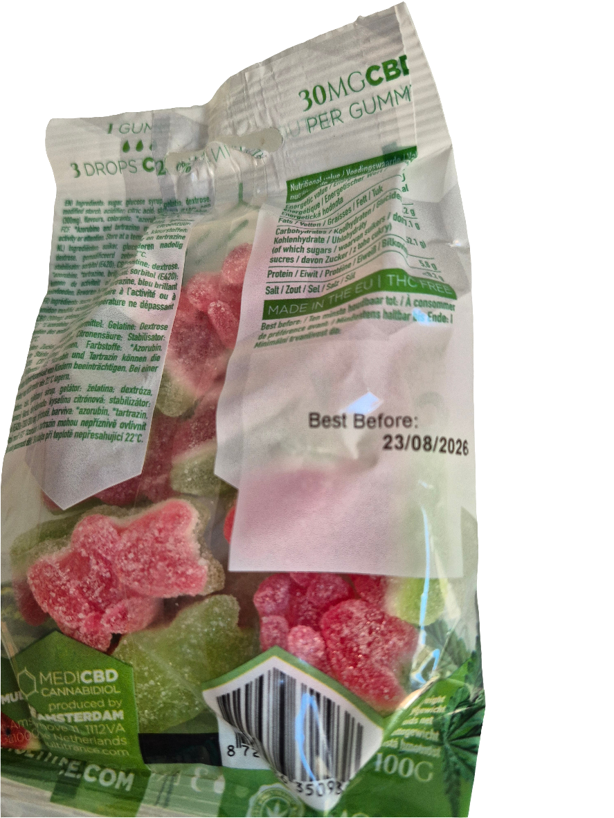 Bonbon au CBD - Gummies CBD " pastèque" 300mg - 20% CBD - MediCBD