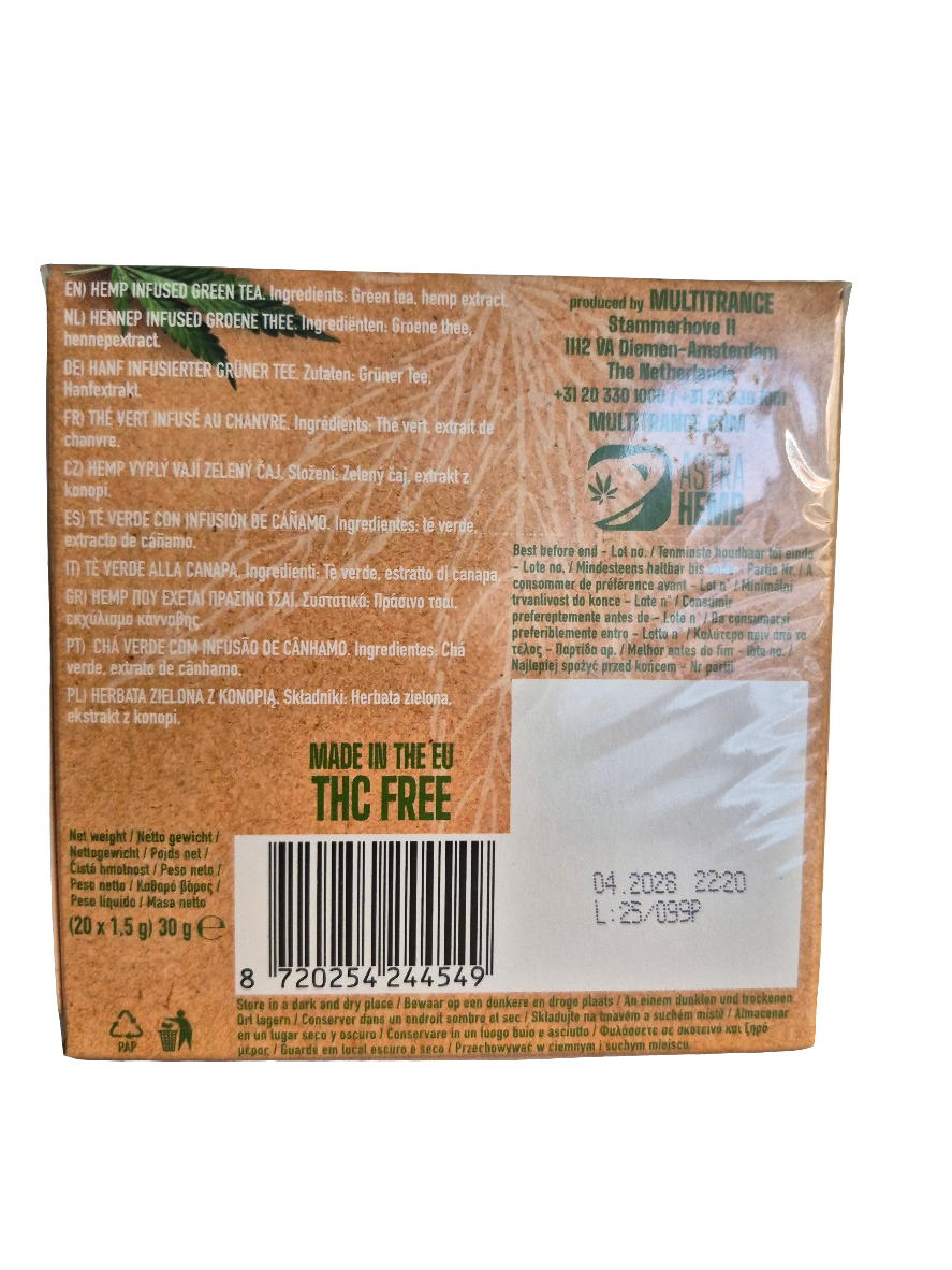 THÉ VERT EN SACHET 25MG CBD - Astra Hemp