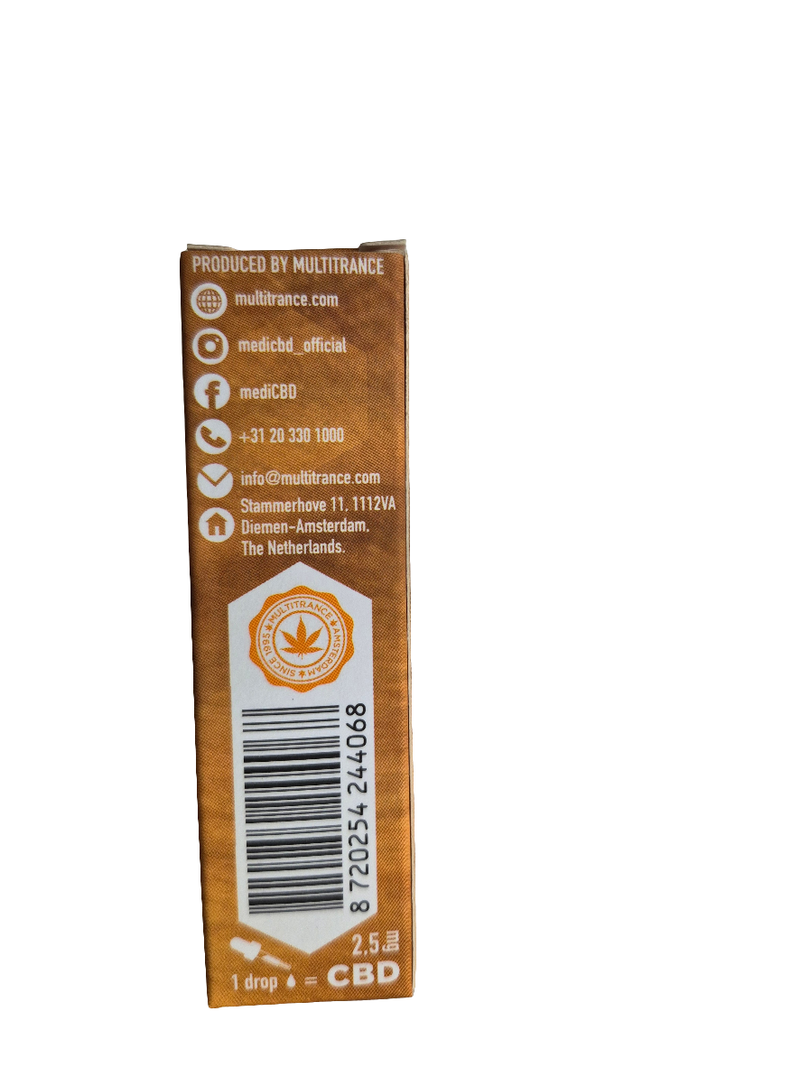 Huile CBD 5% - pour chien - 500mg CBD - MediCBD