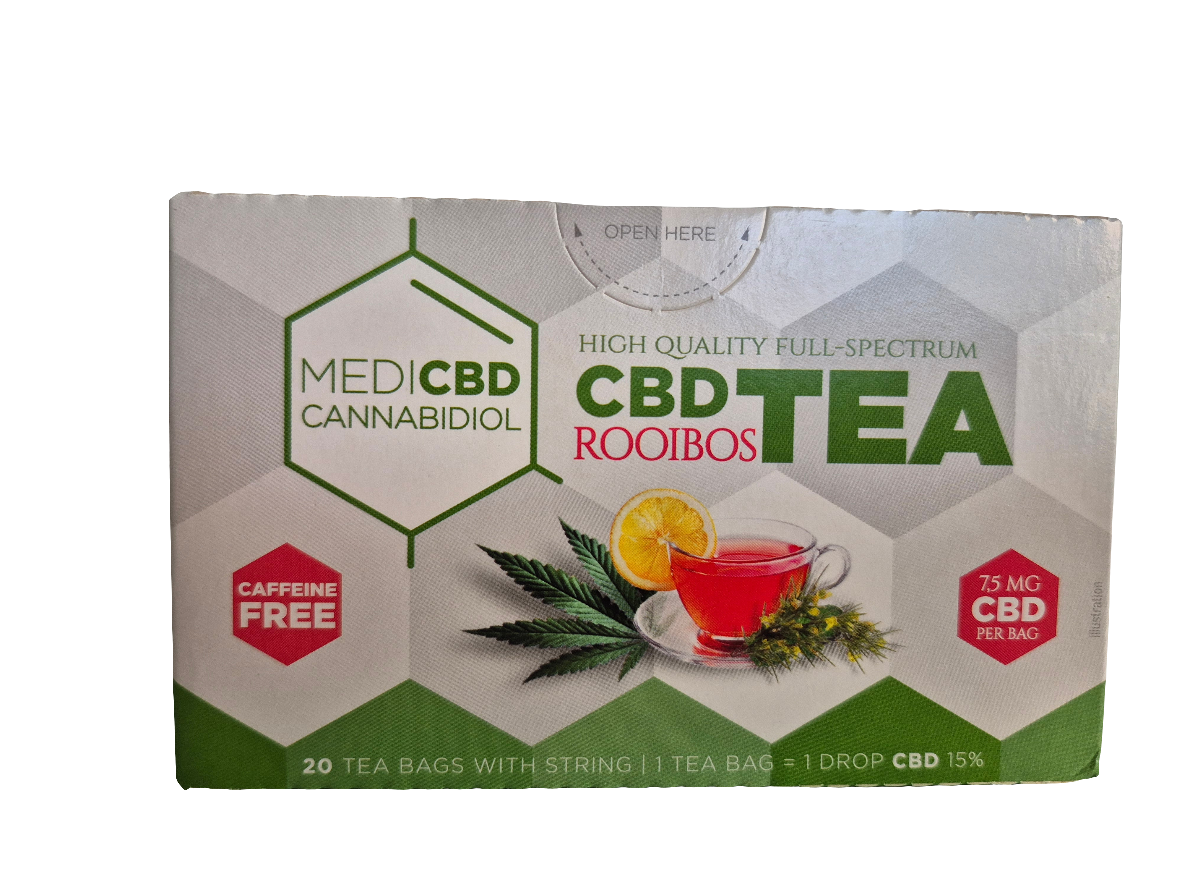 Thé CBD - Rooibos - Sans THC - MediCBD - sommeil 