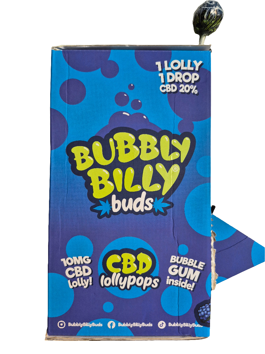 Bubbly Billy : Sucette au CBD et au Chewing-gum - 20% CBD - 10mg CBD -