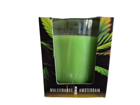 Bougie cannabis - parfum citronnelle - multitrance - Jack CBD - bougie parfumé - 