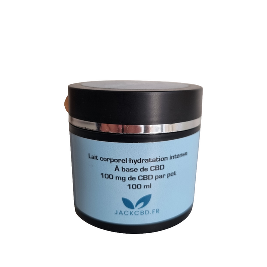Lait corporel hydratation intense CBD - Jack CBD - Bio- cosmétiques- année - psoriasis- problème cutanée 