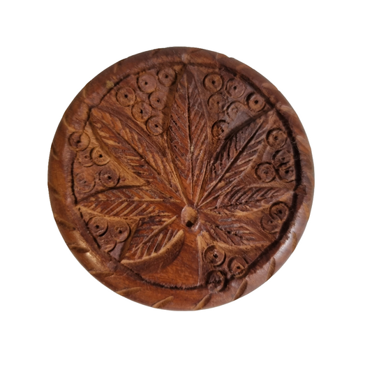 Grinder en bois - dent en pique - taille moyenne - cannabis - fait main - fabrication artisanale 