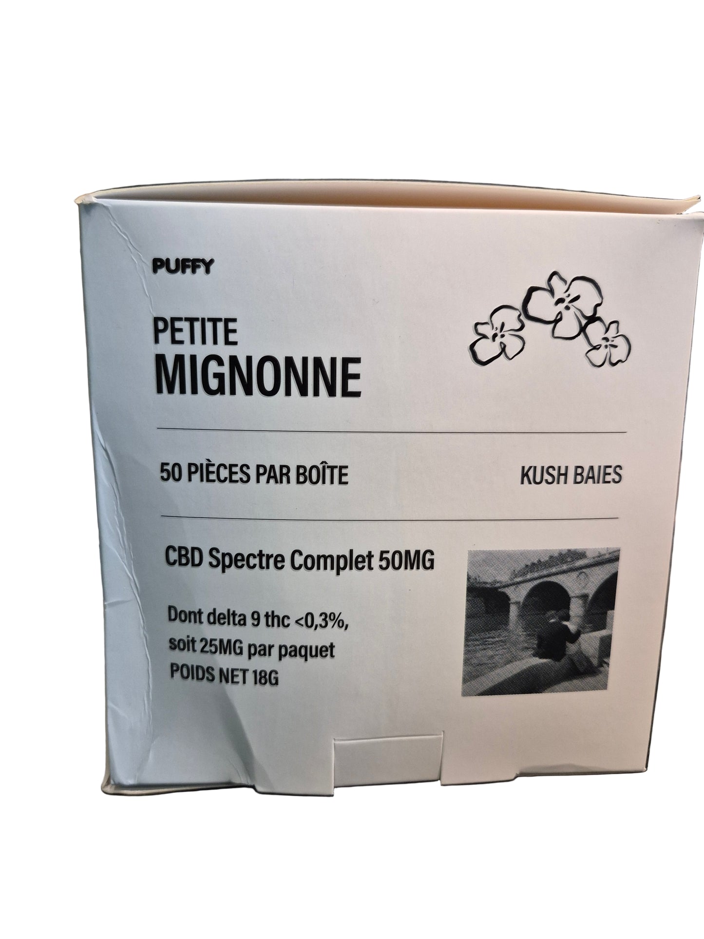 Gummies 25mg Delta-9 - Puffy - Petite mignonne - 2 bonbons 12,5mg Delta-9 par sachet - goût Kush baies